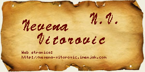 Nevena Vitorović vizit kartica